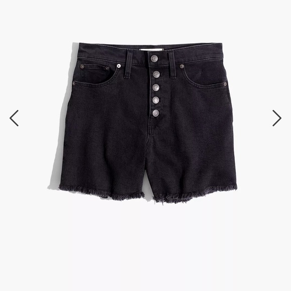 Madewell high rise black denim jean shorts size 26 G5167 - Picture 3 of 9
